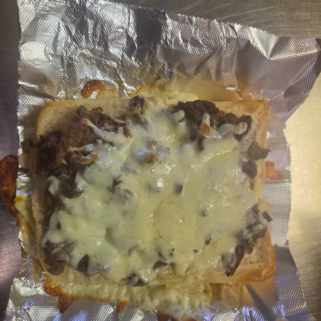 Cheesy Beef Sandwich.