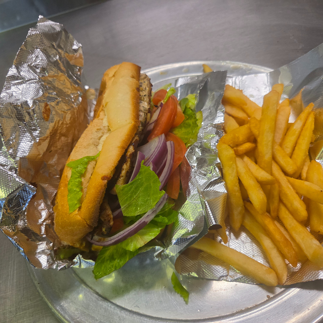 Breaded and Grilled Chicken Sandwich.